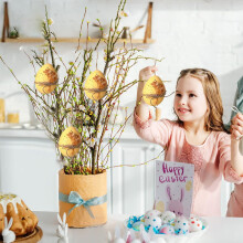 Easter Blow Molded Egges Simulation Egges Decorations Boxed Pendant Holiday Gift Decorations