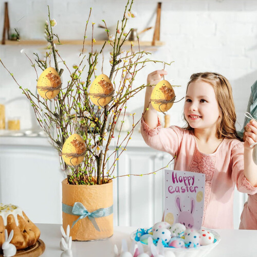 Easter Blow Molded Egges Simulation Egges Decorations Boxed Pendant Holiday Gift Decorations