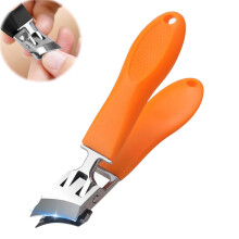 Coupe-ongles biseauté anti-éclaboussures à large ouverture, manche long, idéal pour les ongles épais.