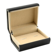 Black Jewelry Tie Bar and Cufflinks Storage Box