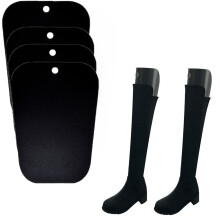 2 Pairs Boot Shaper Inserts for Tall Boots, Reusable Flexible Plastic Support (14", Black), Compatible with All Tall Boots