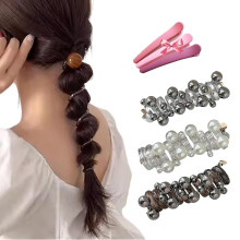 Twisted Pearl Hair Ties Soft Braided Elastic 2 3 or 4 pcs