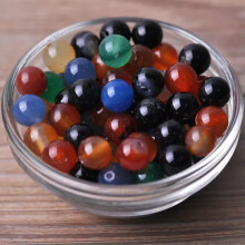 Natürliche, bunte Achatsteine, rund, 4 mm, 6 mm, 8 mm, 10 mm, 12 mm, lose Perlen, gemischter Achat, 10 mm, 20 Stück