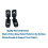 24pcs 2020 Series L-Shape Interior Inside Corner Connector Joint Bracket with Screws Black 4