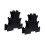 Dumbbell Stand Storage Holder Black 2 pcs 5