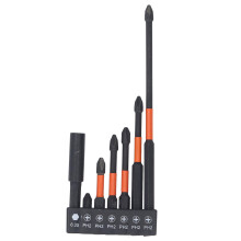 7‑Piece PH Screwdriver Bit Set with Magnetic Holder – TS2 Steel, Impact‑Resistant, High‑Hardness Electric Driver Bits