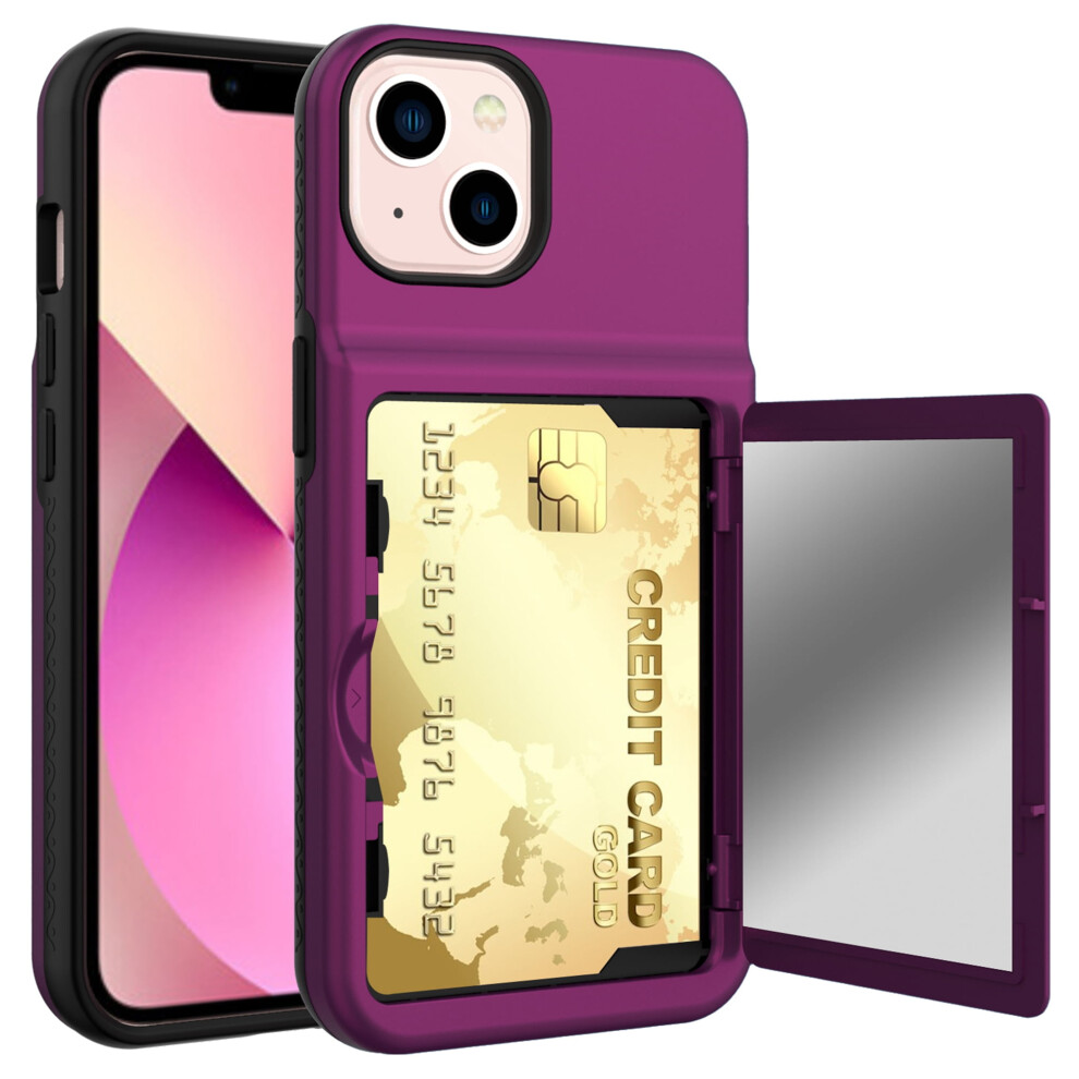 Iphone 13 6.1 Inch Shockproof Hybrid Pc Rubber Purple 908436882170