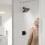Black Shower Handle Valve T2471BL Stainless Steel 8