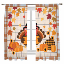 Sheer Curtains Light Filtering 52x63 in 2 Panels