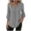 Women's Linen Cotton Tunic Top Gray M 1