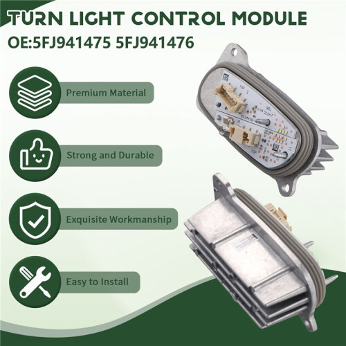 For  Leon LED Headlight Daytime Running Light with Heatsink Turn Light Control Module Unit 5FJ941475 5FJ941476 2