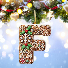 AuroraX Hanging Christmas Acrylic Ornaments, 26 Pastel Letters for Tree, Gifts & Birthday Decor – Compatible with AuroraX