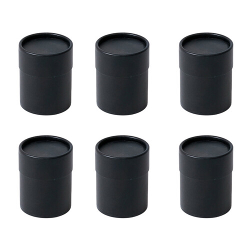 Presentaskar Minimalistiska Svarta Runda Pappaskar 6 Styck 2