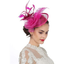 Women's Fascinators Feathers Tea Party Hat Veil with Hair Clip for Cocktail Church