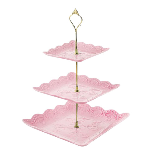 Glass Fruit Tray Three-Tier Dessert Stand