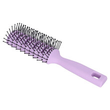 Vented Hair Brush Purple Round Teeth Detangling