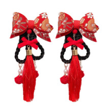 Polyester Fiber Hair Clips for Girls New Year Festive Use