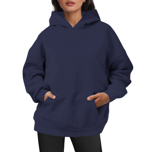 Women's Casual Hooded Sweatshirt Soft Comfortable Pullover 1