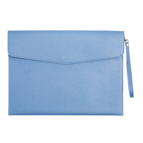 A4 Waterproof Leather File Folder Blue