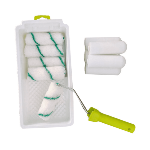 Verfbakje set met 4-inch rollerliner, wegwerpbaar, 3 stuks 1
