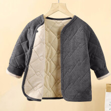 Kids' fleece-lined thermal underwear set long-sleeve top
