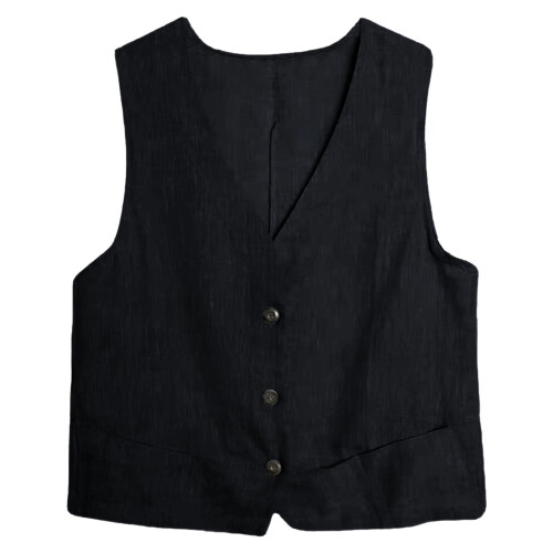 Dame hørvest sort XL 1