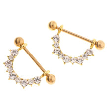 Stainless Steel Nipple Barbell Body Jewelry 1.6 mm