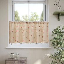 Short Linen Curtains Polyester Bedroom Kitchen Door Cabinet