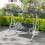 Outdoor Bench Cushion Tufted 3-Seater with Backrest 1