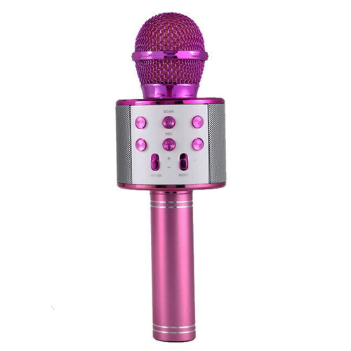 Φορητό μικρόφωνο Red BT Rose KTV LED για Android iOS PC 1