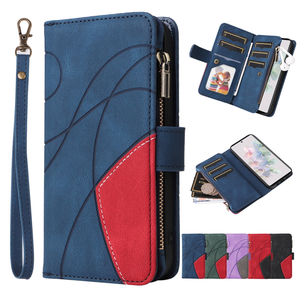 Iphone 13 Wallet Case Pu Leather 9-Card Holder With Zipper 971050476704