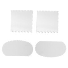 Clay Scraper Tool Stainless Steel Serrated Ribs 4pcs