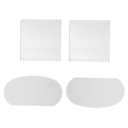Clay Scraper Tool Stainless Steel Serrated Ribs 4pcs