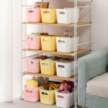 4-Piece Modular Storage Container Set - Stackable Organization Bins with Handles for Home Clutter Management