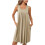 Camicia da notte da donna senza maniche, plissettata e con tasche 2