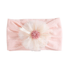 Baby Headband Newborn Infant Toddler Nylon Hairbands Cute Soft Beanie Headwrap Hair Accessories Pink Free Size