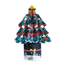 Christmas Pop-Up Card for Her and Him - 3D Holiday Greeting Cards - Christmas Tree Warm Wishes - Blank Note Card & Envelope Included