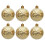 Vintage Shatterproof Snowflake Ornaments Gold Plastic 6 PCS 1
