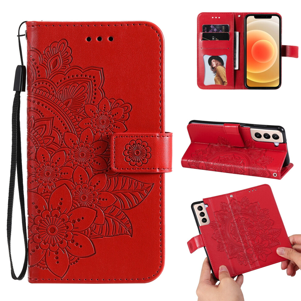 Galaxy S21 Wallet Case Floral Pu Leather Shockproof Flip 971050478630