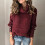 Dame plus size strikket pullover med rullekrave 4