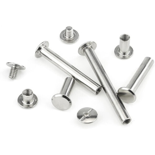 Chicago Screw Binding Screws Posts Assortment Kit for DIY Leather Bookbinding Crafts(120Pcs,M5) 2