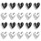 Refrigerator Magnets Pink Love Heart Set 12PCS 1