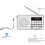 Lettore MP3/radio portatile con USB, TF, AUX e display da 2,4". 6