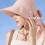Chapéu de sol feminino com aba larga, proteção UPF50+, protetor de pescoço e laço. 8