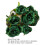 Bouquet di peonie artificiali realistiche color caffè scuro, 5 pezzi 5