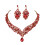Set da donna composto da girocollo e orecchini a goccia con strass. 2