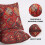 Fodere per cuscini boho rosse, 45x45 cm, set da 2 5