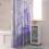 Lila marmor duschdraperiset med krokar 91x183 cm 3