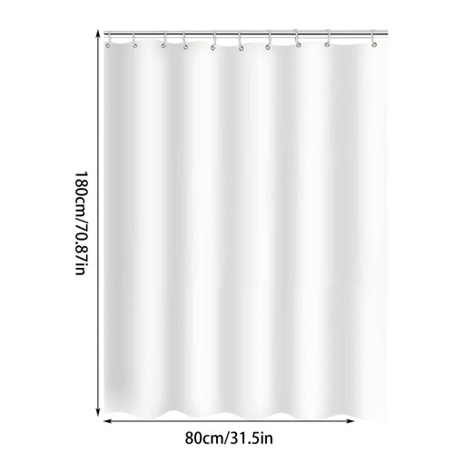 Duschdraperi Vit Vattentät Polyester 72x72Tum 1