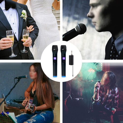Set di microfoni wireless a doppio canale con display LCD 2